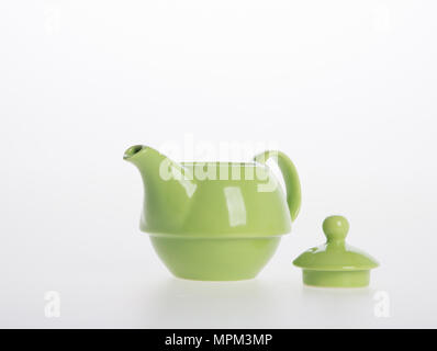 tea pot or ceramic teapot on background Stock Photo