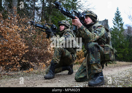 Reconnaissance Operations Army German army soldiers from Recon Platoon, Jager Battalion 292 pose for a ...