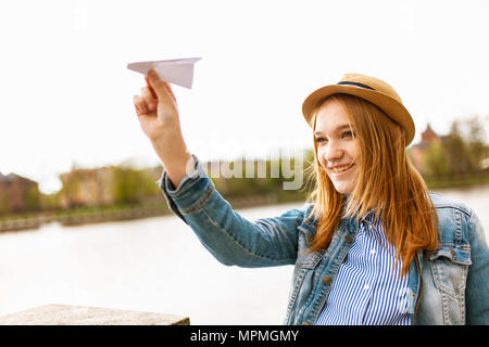 Young red haired girl Stock Photo