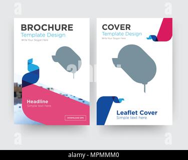 car dealer brochure flyer design template with abstract photo background, minimalist trend business corporate roll up or annual report Stock Vector