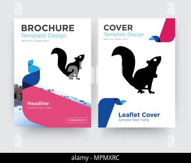 brochure flyer design template with abstract photo background, minimalist trend business corporate roll up or annual report Stock Vector