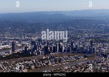 Aerial view of Brisbane's downtown. Stock Photo