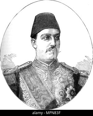 'Tewfik, Khedive of Egypt', c1882. Artist: Unknown. Stock Photo