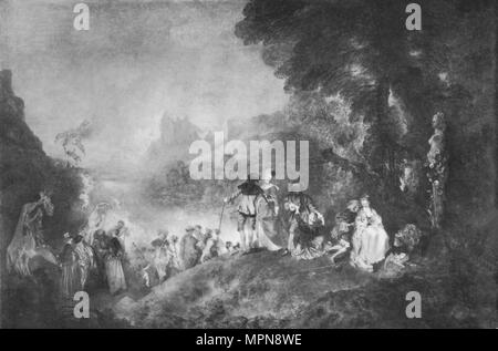 'The Embarkation for the Island of Cytherea', 1717, (1912). Artist: Jean-Antoine Watteau. Stock Photo