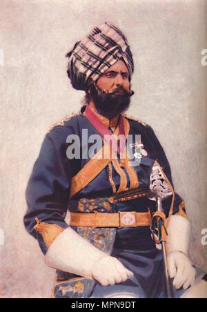 A Risaldar of the 16th Bengal Cavalry, 1902. Artist: Unknown. Stock Photo