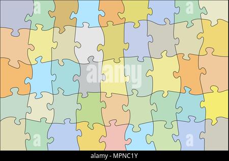Colorful jigsaw puzzle, vector illustration for your design Stock Vector