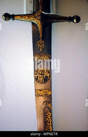 Sword bearing name of Suleyman the Magnificent, 16th century. Artist: Unknown. Stock Photo
