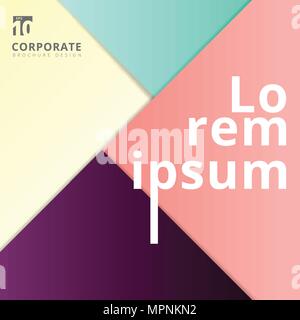 Abstract geometric layout minimal style background. Vector illustration Stock Vector