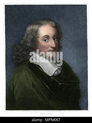 Blaise Pascal, French philosopher, mathematician, physicist and theologian, (1833).  Artist: H Meyer. Stock Photo