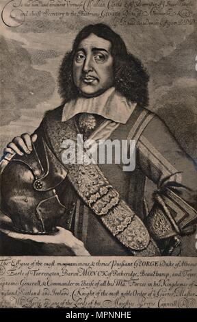 George Monck, 1st Duke of Albemarle, English soldier and statesman, 17th century (1894). Artist: Robert Gaywood. Stock Photo