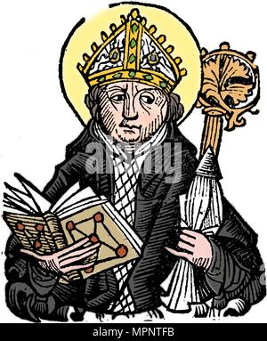 Thomas a Becket (1118-1170), English churchman, saint and martyr, 1493. Artist: Unknown. Stock Photo