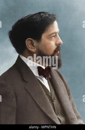 Claude Debussy (1862-1918), French composer. Artist: Nadar. Stock Photo