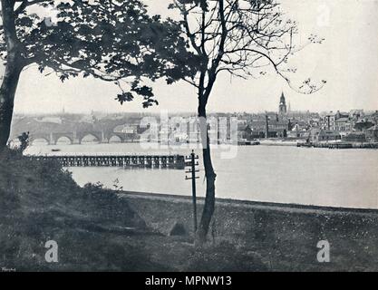 'Berwick - From Spittal, Showing Berwick Bridge', 1895. Artist: Unknown. Stock Photo