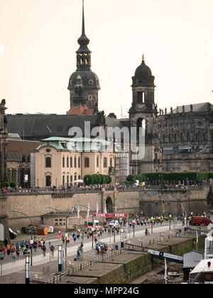 Dresden, Saxony. 23rd May, 2018. The 10th anniversary of the popular Rewe City Lauf (run) is a charity event where businesses challenge themselves to run 5km Credit: Krino/Alamy Live News Stock Photo