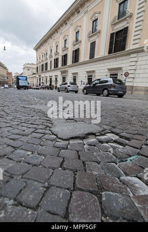 Rome, Buche in the Tour of Italy 2018 circuit in Rome. In the picture: via Quattro Novembre *** NO WEB *** NO DAILY *** Stock Photo