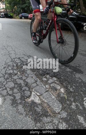 Rome, Buche in the Tour of Italy 2018 circuit in Rome. In the picture: Viale Gabriele D'Annunzio *** NO WEB *** NO DAILY *** Stock Photo