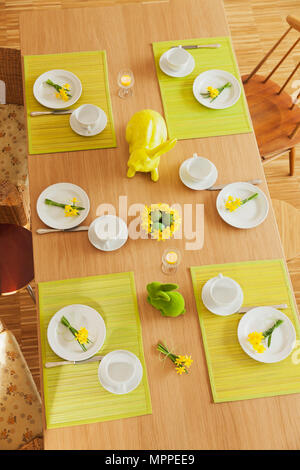 Laid Easter table Stock Photo