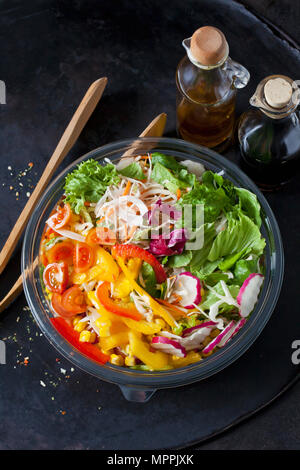 Bowl of mixed salad Stock Photo