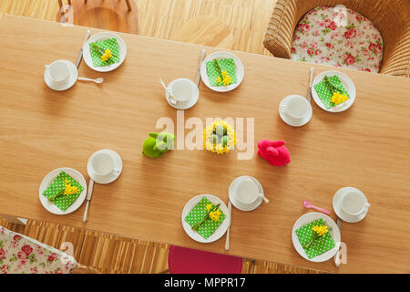 Laid Easter table Stock Photo
