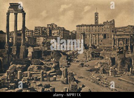'Roma - The Roman Forum and the Capitoline Hill', 1910. Artist: Unknown. Stock Photo