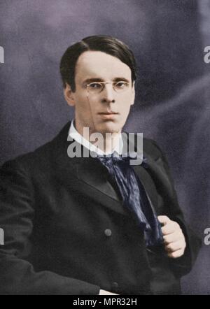 William Butler Yeats, Irish poet and playwright, c1900s. Artist: Unknown. Stock Photo
