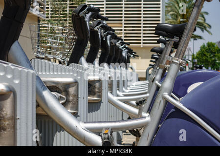 Modern city bike parking Stock Photo