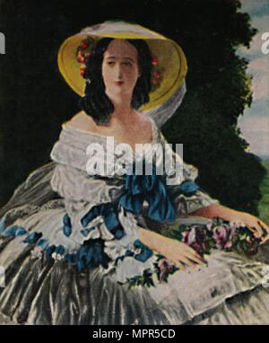 'Kaiserin Eugenie 1826-1920. - Gemälde von Winterhalter', 1934. Artist: Unknown. Stock Photo