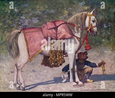 'A Famous Led Horse in the Retinue of the Rao of Cutch', 1903. Artist: Mortimer L Menpes. Stock Photo