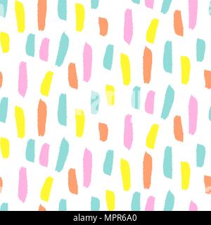 Seamless brushstroke vector pattern. Stock Vector
