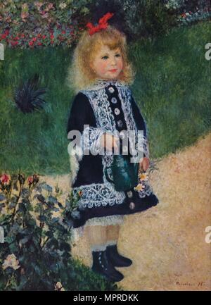 'A Girl with a Watering Gun', 1876. Artist: Pierre-Auguste Renoir. Stock Photo