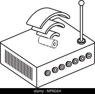 router device isometric icon Stock Vector