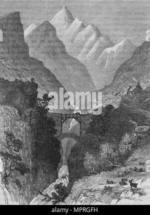 'View in the Pyrenees', c1880. Artist: Unknown. Stock Photo