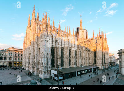 Italy, Lombardy, Milan, Galleria Vittorio Emanuele II and the Cathedral at Piazza del Duomo Stock Photo