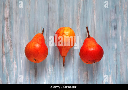 Three organic pears Stock Photo