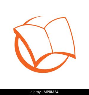 Wide Open Book Vector Symbol Graphic Logo Design Stock Vector