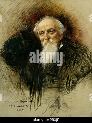 Portrait of the composer Antoine François Marmontel (1816-1898). Stock Photo