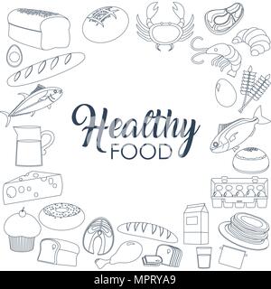 Healthy food concept Stock Vector