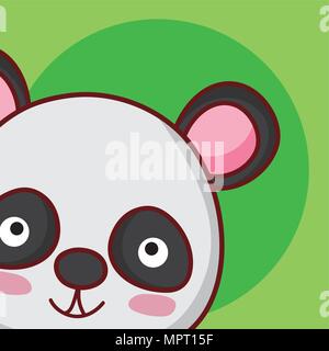 Cute Panda Animal Baby Drawing Cartoon Vector Illustration Neon Stock Vector Image Art Alamy