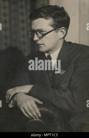 Portrait of the composer Dmitri Shostakovich (1906-1975), 1940. Stock Photo