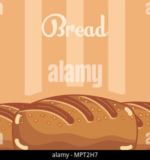 Delicious breads cartoons Stock Vector