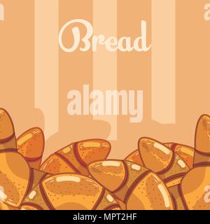 Delicious breads cartoons Stock Vector