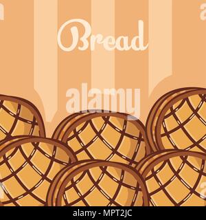 Delicious breads cartoons Stock Vector