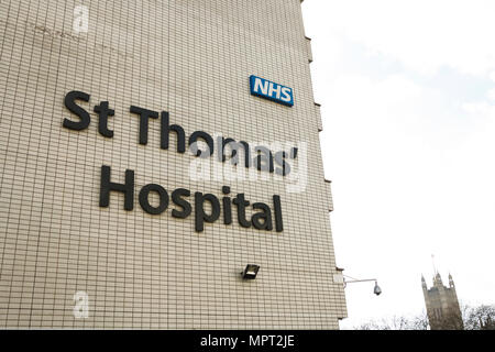 St Thomas Hospital London. Stock Photo