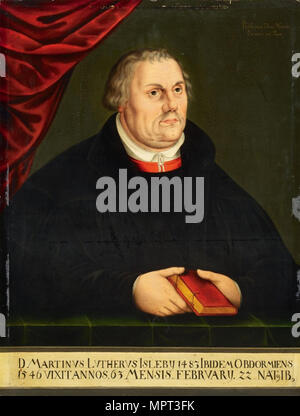 Portrait of Martin Luther (1483-1546). Stock Photo