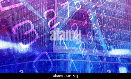 Cyber attacks new technology threats Stock Photo