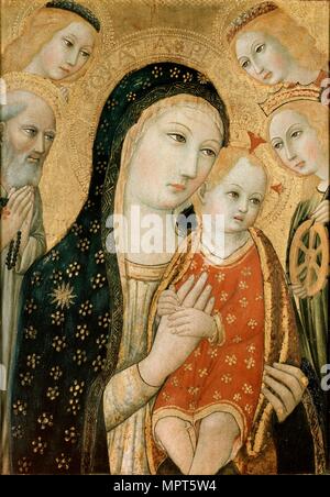 Madonna and Child with a Male Saint, Catherine of Alexandria and a ...