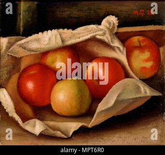 Apples in a Bag, 1925. Artist: Mark Gertler. Stock Photo