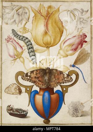 'Flower Still Life with Insects' by Joris Hoefnagel, a stunning example ...