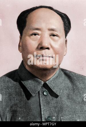 Mao Zedong, Chinese Communist revolutionary and leader, c1950s(?). Artist: Unknown. Stock Photo