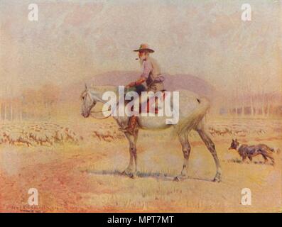 'Australian Sheep-Farmer', 1924. Artist: Unknown. Stock Photo